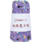 Sequin Bead Hand Knitting Yarn – Sparkle DIY Craft Thread Knitting Yarn Richie's Purple