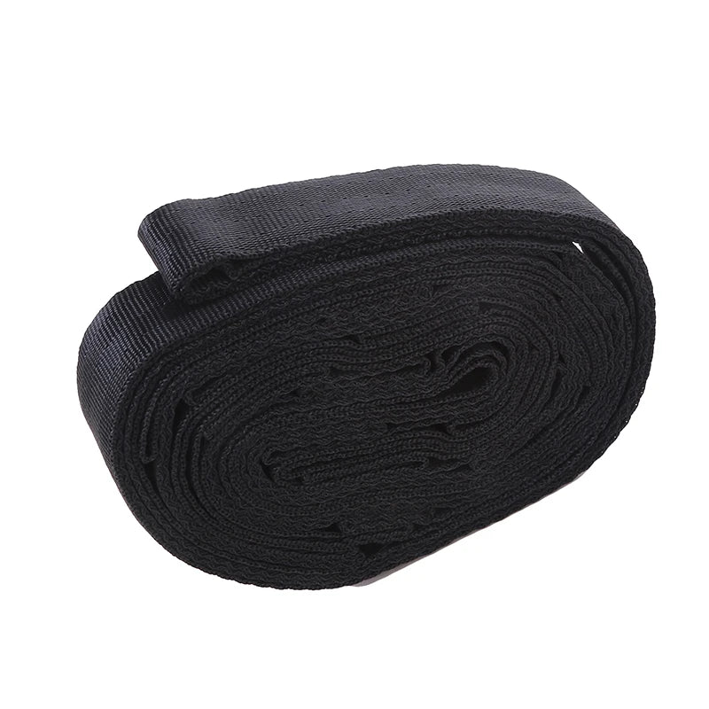 2PCS Hammock Tree Straps 600 lbs – Polyester 5-Ring Straps Hammock Straps Richie's black