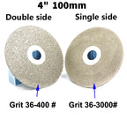 4" Diamond Flat Lap Wheel 36–3000 Grit Lapidary Grinding Disc Lapidary Grinding Disc Richie's Single Side 600 Grit