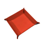 PU Leather Folding Valet Tray – Collapsible Desk Organizer Valet Storage Tray Richie's Orange