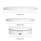 360° Electric Rotating Display Stand – 3-Speed USB Turntable Rotating Display Stand Richie's White