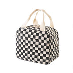 Floral Insulated Lunch Bag – Waterproof Thermal Cooler Tote Insulated Lunch Bag Richie's Blackand white check