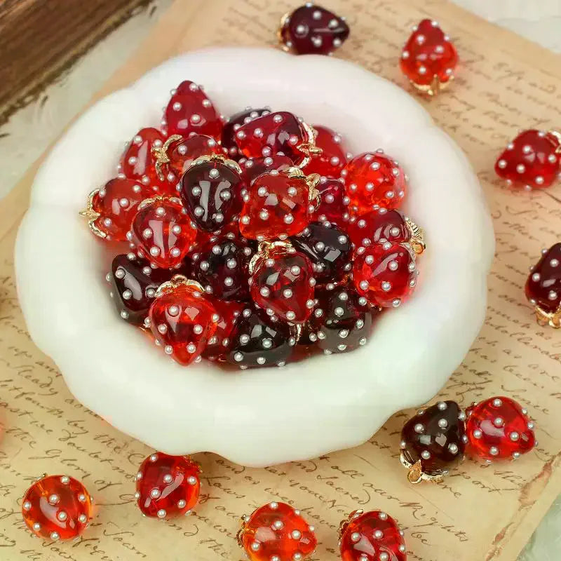 Strawberry Resin Charm Pendant – DIY Earrings, Necklaces & More Resin Jewelry Charm Richie's