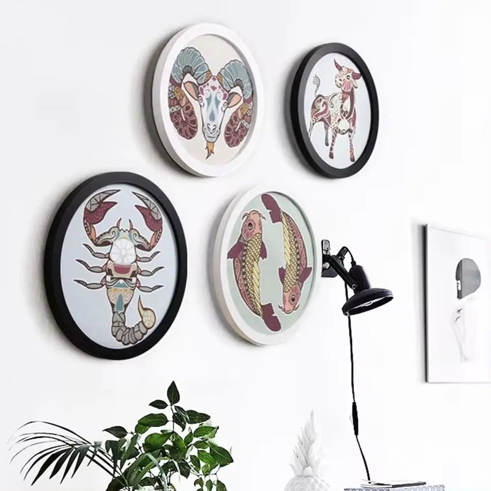 Wooden Round Picture Frame Wall Mounted Circle Photo Holder Round Picture Frame Richie's