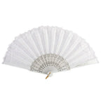 Lace Folding Hand Fan Tassel Floral Pattern – Gift & Photo Prop Decorative Folding Fan Richie's