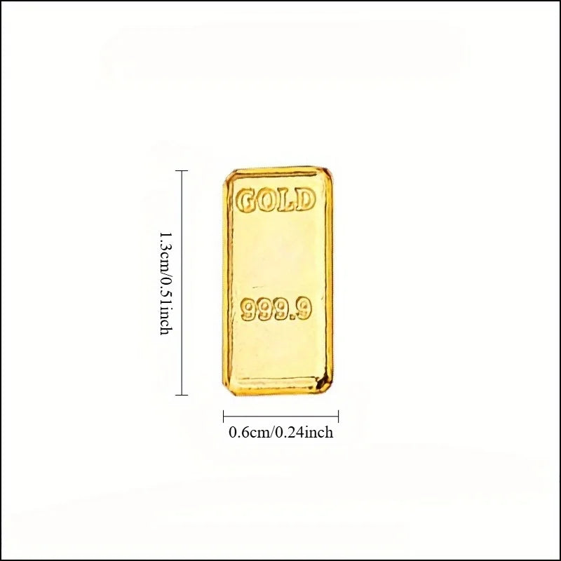 Simulated Mini Gold Bar Zinc Alloy Decor & Housewarming Gift Decorative Figurine Richie's