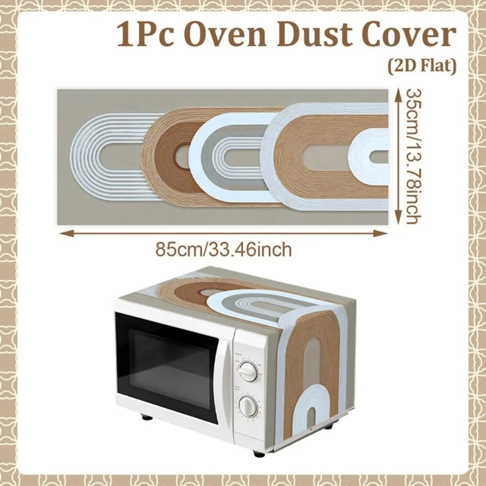 Floral Microwave Cover Waterproof Dust Protector Mat | Polyester Appliance Dust Cover Richie's A