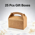 25 Pcs Kraft Paper Gift Boxes – Brown Folding Cardboard Boxes Kraft Gift Boxes Richie's 25 Pcs
