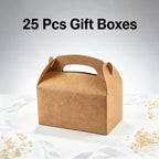 25 Pcs Kraft Paper Gift Boxes – Brown Folding Cardboard Boxes Kraft Gift Boxes Richie's 25 Pcs