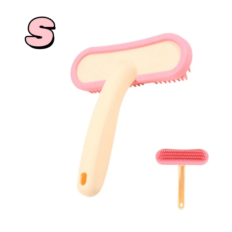 Silicone Pet Comb for Cats, Rabbits & Guinea Pigs S/L Pet Grooming Comb Richie's pink S