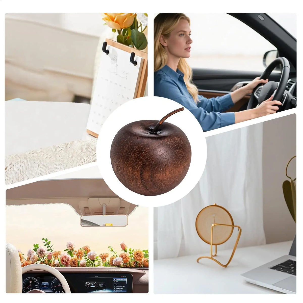 Solid Wood Fruit Scented Ornament | Sapele Home Scent Diffuser Wood Scent Diffuser Richie's