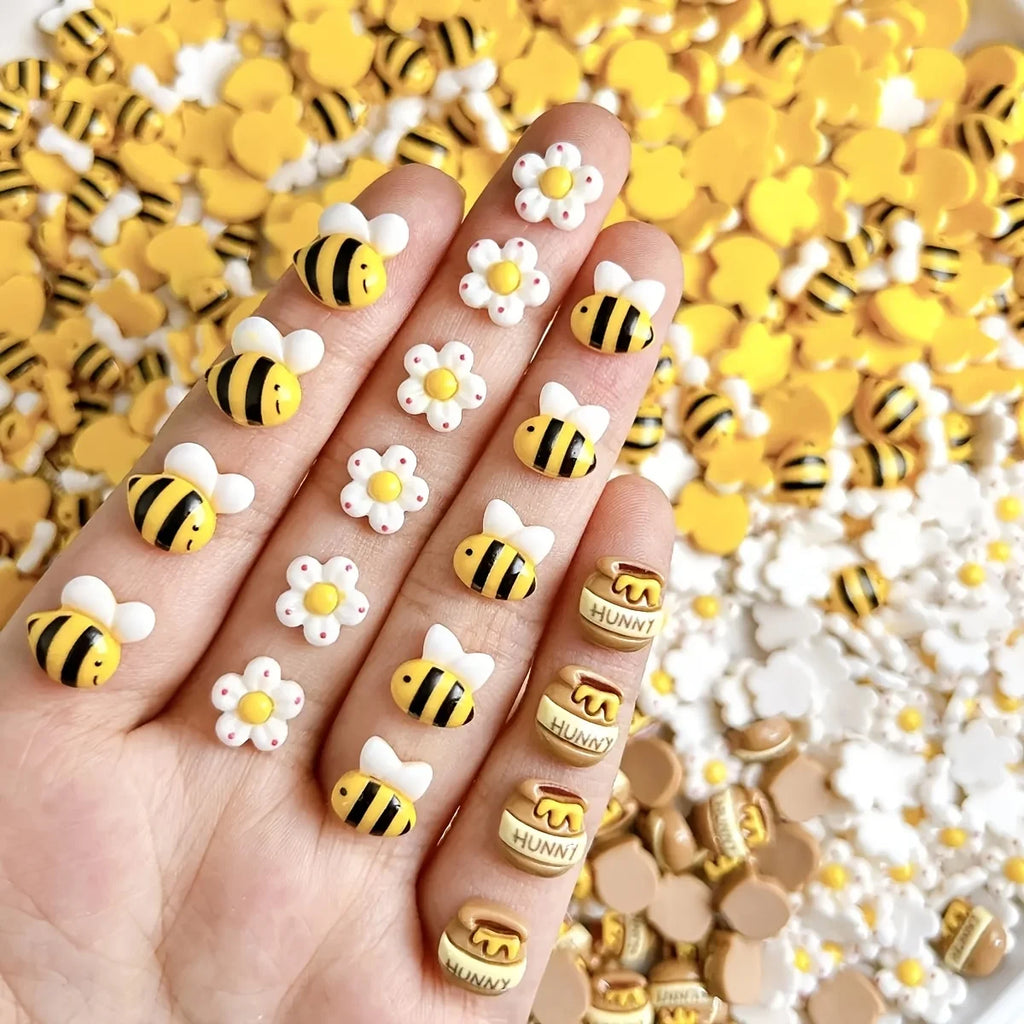 Honey Jar Resin Charms 20/60pcs – Bee DIY Nail & Jewelry Art Resin Craft Charms Richie's