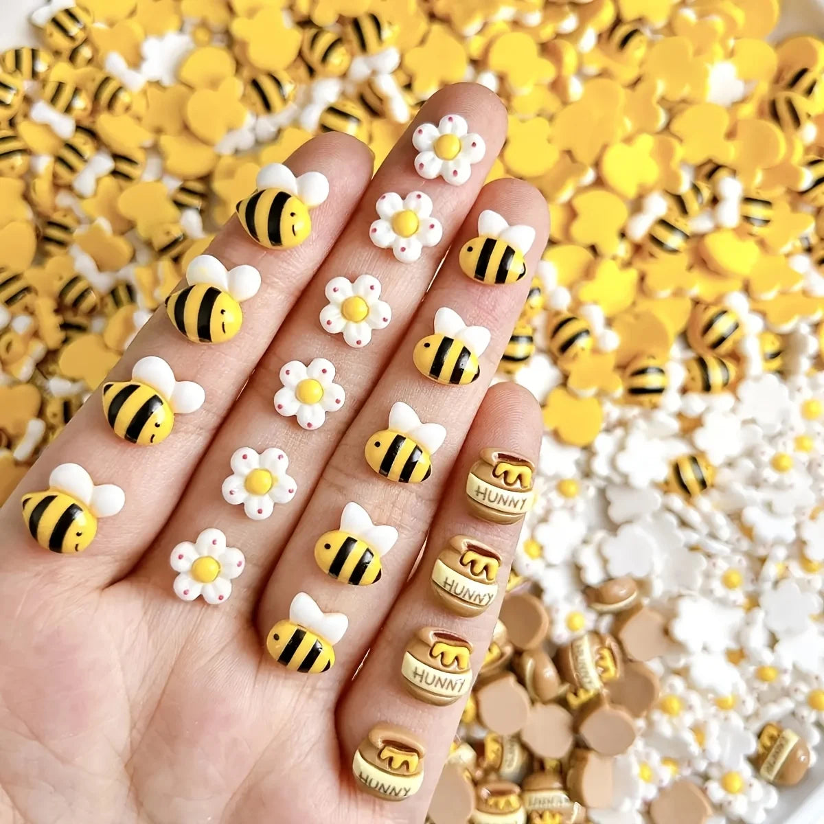 Honey Jar Resin Charms 20/60pcs – Bee DIY Nail & Jewelry Art Resin Craft Charms Richie's