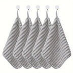 5-Piece Soft Quick-Dry Hand Towel Set – Absorbent Washcloths Hand Towel Set Richie's Grey