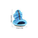 4Pcs Breathable Mesh Dog Sandals – Anti-Slip Summer Paw Shoes Dog Sandals Richie's Blue