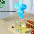 Silicone Oil Brush Dispenser Bottle for BBQ Baking & Basting Basting Brush Dispenser Richie's