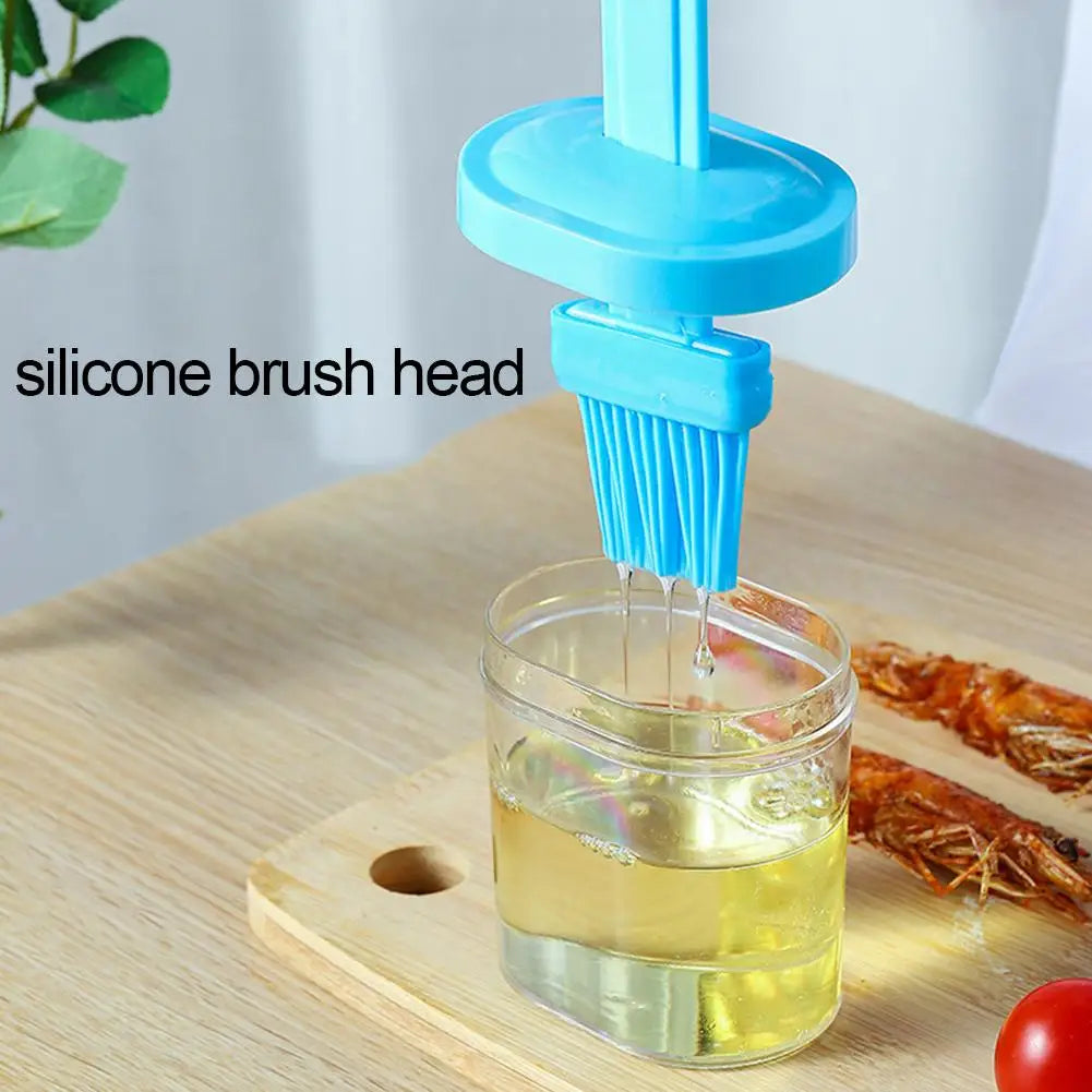 Silicone Oil Brush Dispenser Bottle for BBQ Baking & Basting Basting Brush Dispenser Richie's