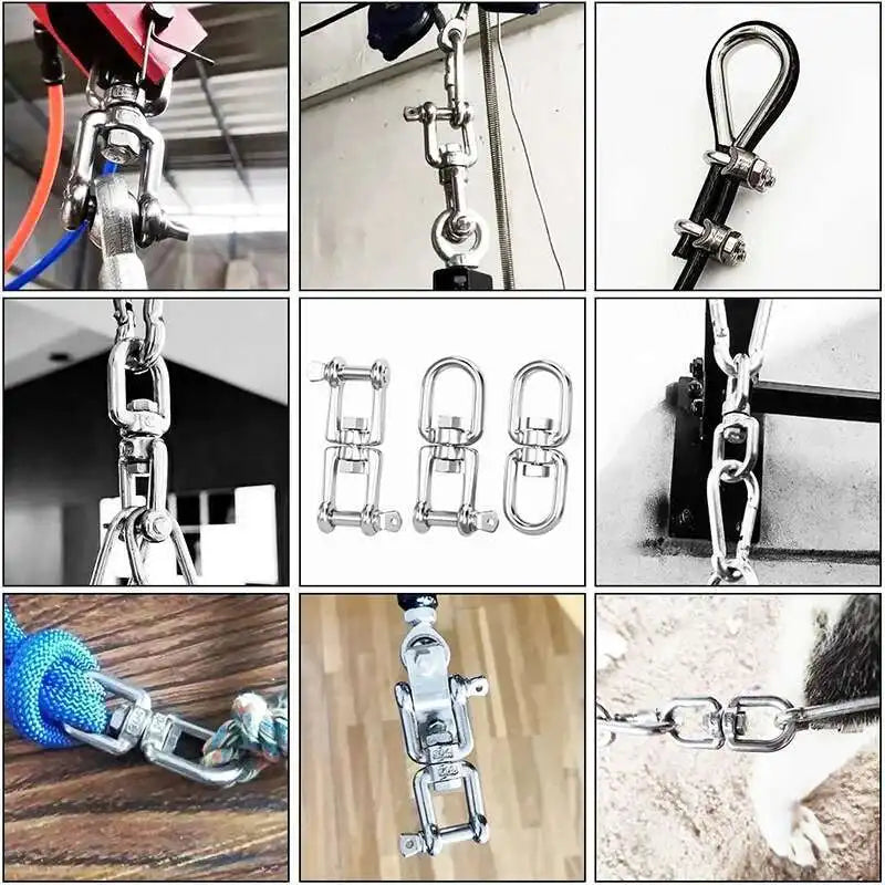 304 Stainless Steel Double Ended Swivel Eye Hook Connector Swivel Eye Hook Richie's