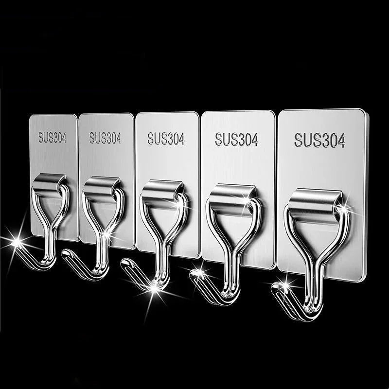 Self-Adhesive 304 Stainless Steel Wall Hooks | Multi-Purpose Adhesive Wall Hooks Richie's