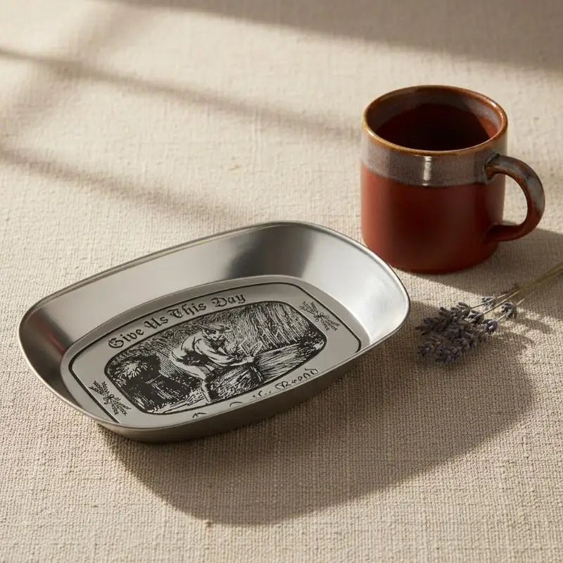 Retro Tinplate Oval Camping Serving Tray – Rust-Proof Outdoor Serving Tray Richie's