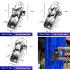 304 Stainless Steel V-Groove Sliding Wheel Roller Pulley Track Rail Sliding Wheel Pulley Richie's