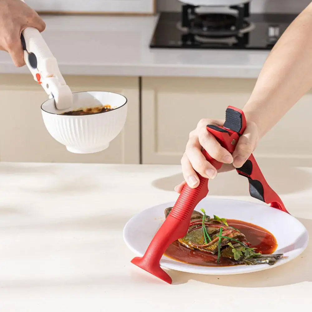 2-Pack Silicone Plate Gripper Clips – Heat-Safe Dish Tong Clamps Kitchen Gripper Clips Richie's