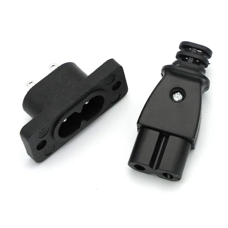 C8 Male Socket & C7 Female Plug Set | AC 250V 2.5A Figure-8 Power Connector Set Richie's