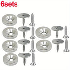 Round Metal Cabinet Door Magnetic Catches – 4/6 Set with Screws Magnetic Door Catch Richie's 6sets