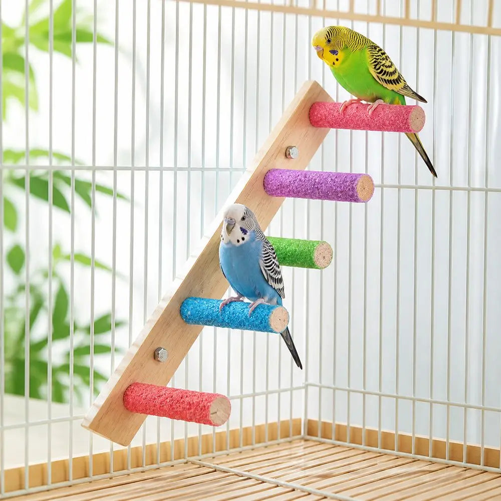 Wooden Bird Ladder Toy – 4/6/8 Rung Parrot Climbing Perch Bird Climbing Toy Richie's