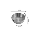 304 Stainless Steel Dual-Handle Snack & Sauce Dipping Bowl Dipping Bowl Richie's Silver-L
