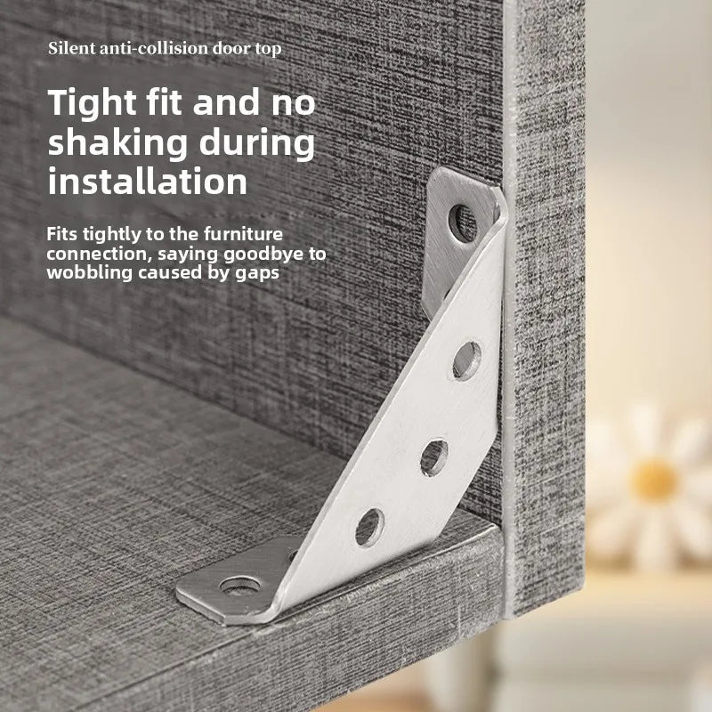 10-Set 90° Stainless Steel Corner Brackets with Screws for Furniture Corner Bracket Set Richie's