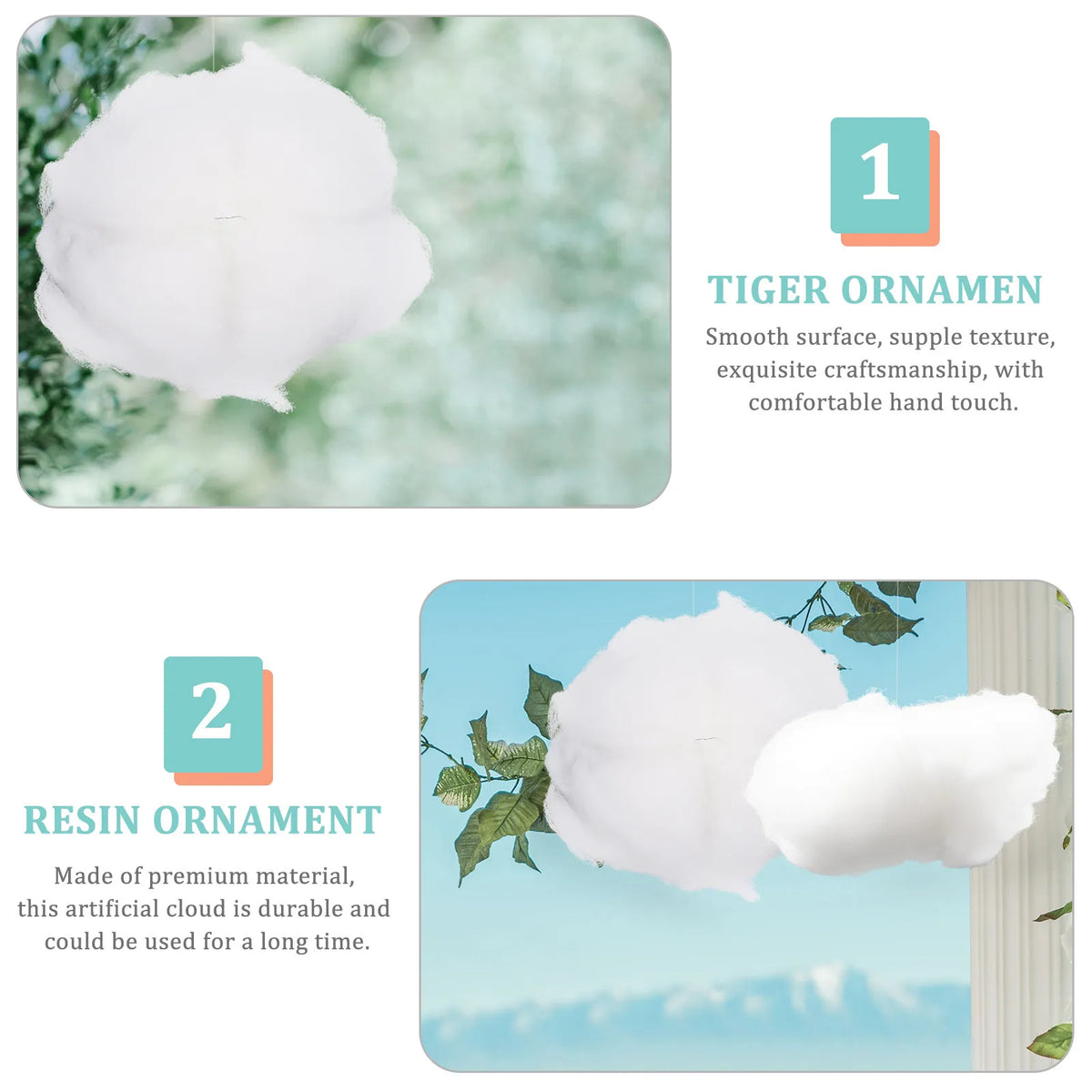 4Pcs Cloud Hanging Decorations – Nursery & Room Wall Décor Hanging Wall Ornament Richie's