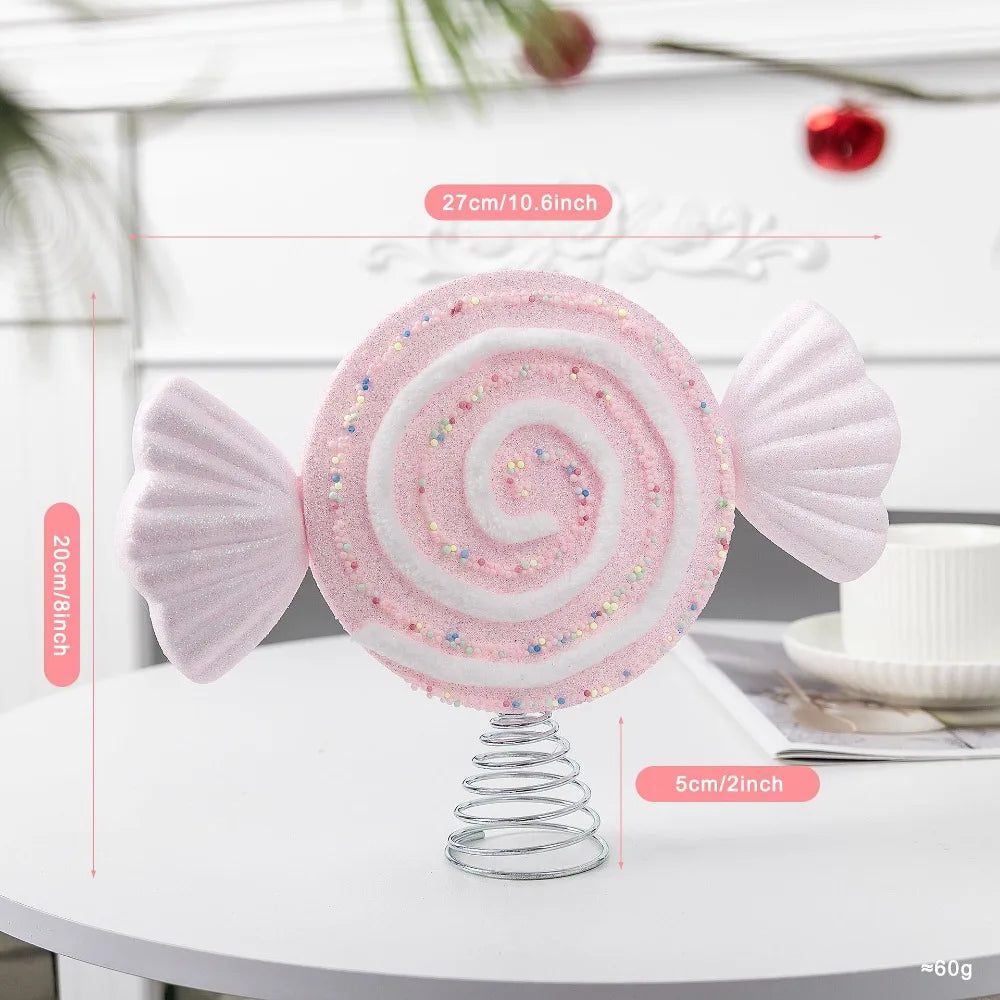 Candy Themed Christmas Tree Topper – Foam Lollipop & Star Christmas Tree Topper Richie's Style9