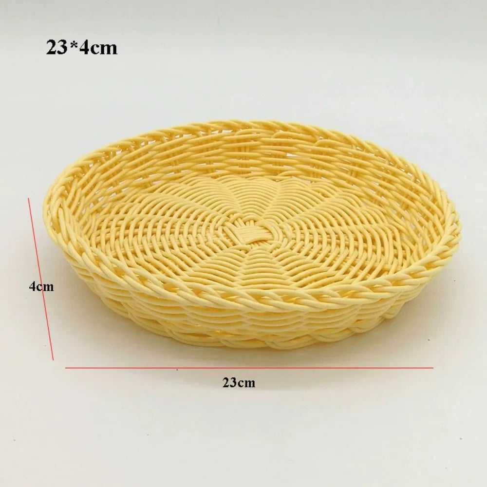 Wicker Woven Serving Basket – Bread, Fruit & Vegetable Tray Woven Serving Basket Richie's 23-4cm