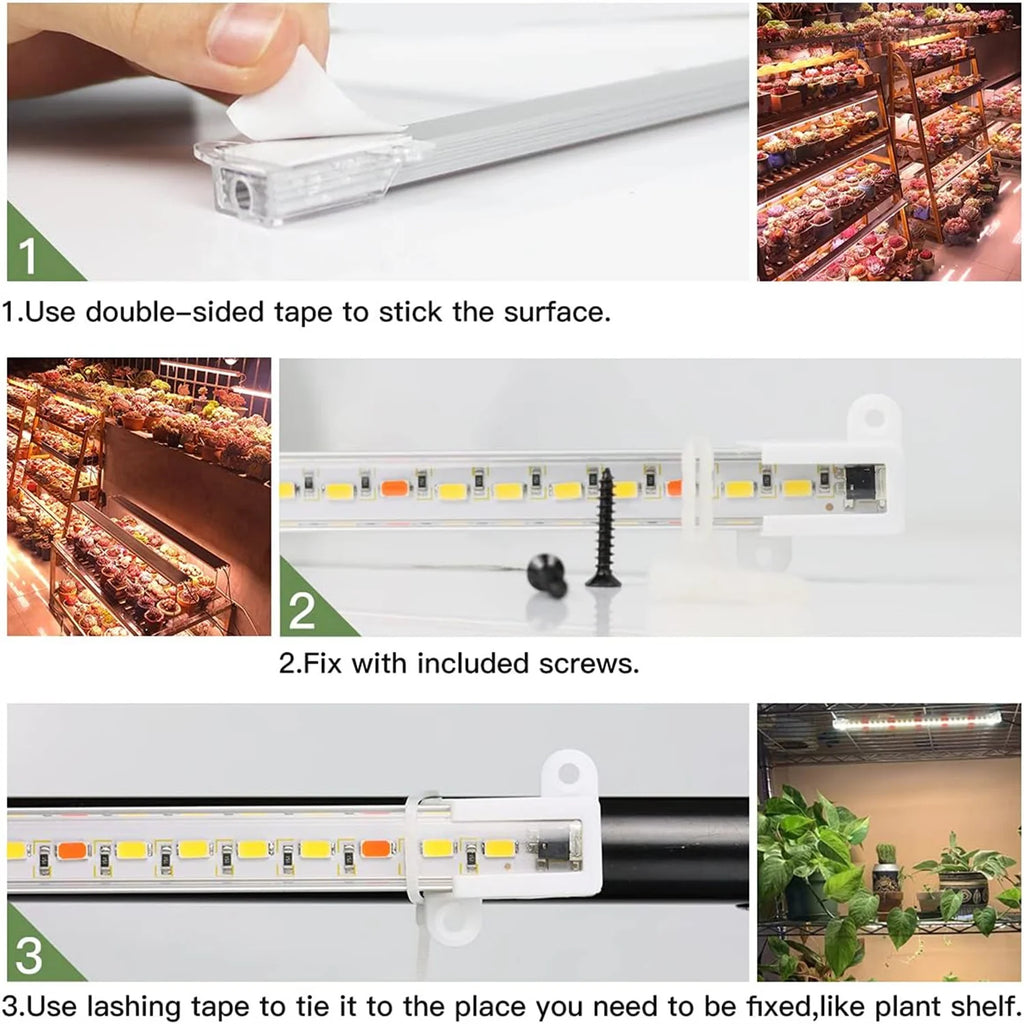 KEBINCPLED LED Grow Light Strip USB 5V 30CM Full Spectrum Dimmable LED Grow Light Richie's