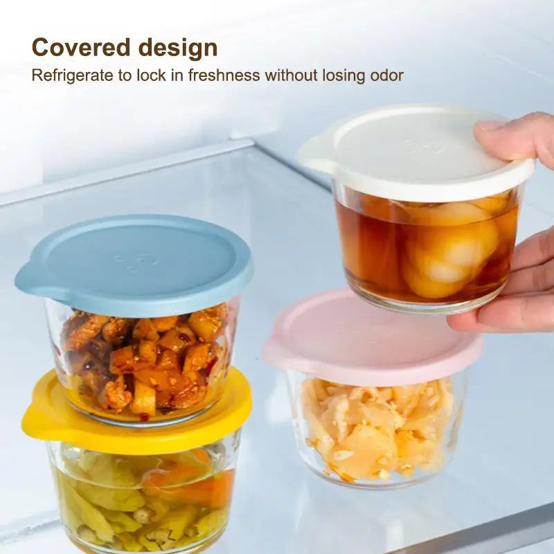 Premium Glass Storage Jar with Secure Lid for Fridge & Kitchen Glass Storage Jar Richie's