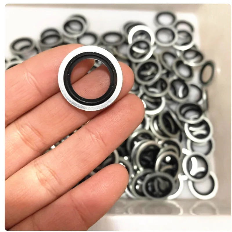 Bonded Washer Metal Rubber Gasket G1/8–G2 Oil Drain Sealing Ring Bonded Sealing Washer Richie's