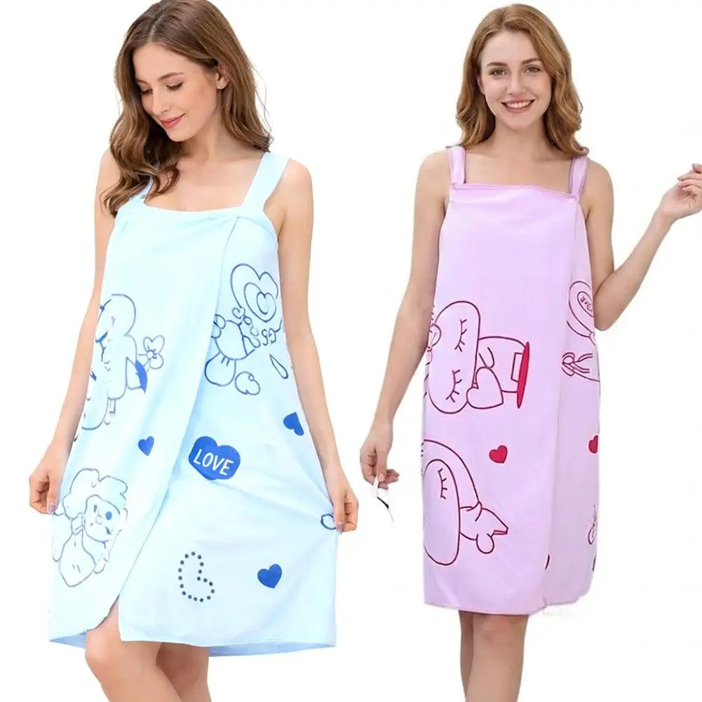 Wearable Microfiber Bath Towel Wrap – Soft Shower Robe Wearable Bath Wrap Richie's