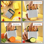 2-Pack Stainless Steel Crinkle Cutter – Wavy Blade Tool Crinkle Cutter Richie's