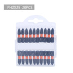 PH2 Magnetic Impact Phillips Screwdriver Bit Set – Hex Shank Screwdriver Bit Set Richie's 20Pcs 25mm