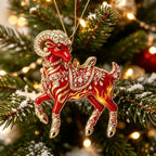 Acrylic Goat Hanging Ornament Rhinestone Christmas Décor Christmas Ornament Richie's 5