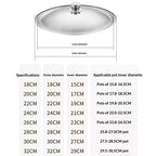 Stainless Steel Pot Lid 10–32cm Universal Pan Cover Cookware Pot Lid Richie's