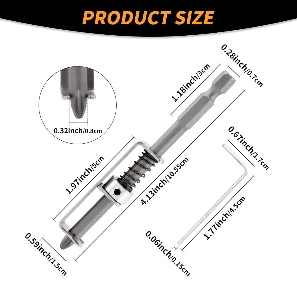 2-Pack Spring-Loaded Screw Holder Drill Bit – Anti-Drop Drill Bit Holder Richie's