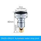 Brass Automatic Stopcock Washing Machine Faucet Wall Mounted Brass Stopcock Valve Richie's DN20