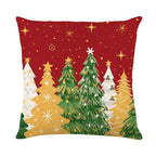 Christmas Cushion Cover – Tree Print Checkered Pillowcase 45×45cm Decorative Pillow Cover Richie's Style 5