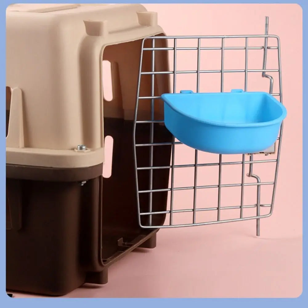 Portable Plastic Dog Hanging Bowl – Pet Cage Food & Water Feeder Pet Cage Feeder Bowl Richie's