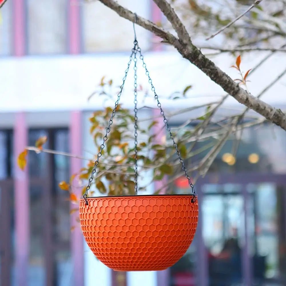Hanging Woven-Look Self-Watering Flower Basket Hydroponic Pot Hanging Flower Basket Richie's