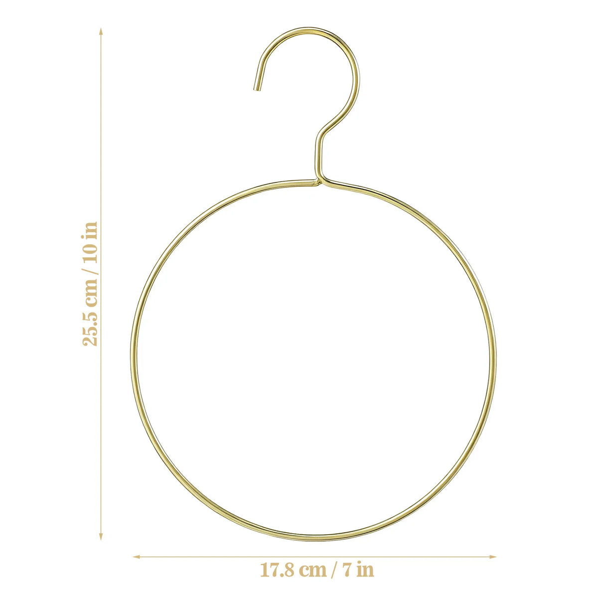 4Pcs Metal Round Ring Scarf Hanger Closet Organizer for Ties & Belts Closet Accessory Hanger Richie's Golden