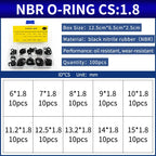 NBR Silicone FKM O-Ring Repair Kit – 1.8mm & 2.65mm Gasket Set O-Ring Repair Kit Richie's 143-NB-BW100S