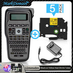 MarkDomain E1000 Pro Industrial Label Maker | TZe Tape Compatible Industrial Label Maker Richie's GY 5 black on yellow